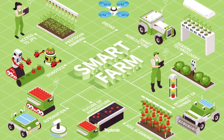 Smart Farm Example of Using IoT Applications in Agriculture 